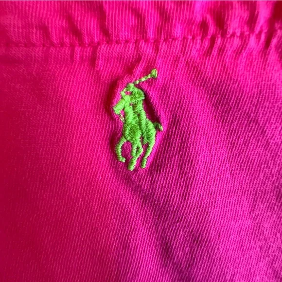 Polo Ralph Lauren T-Shrit Men’s Large Hot Pink with Green Pony 100% Cotton - Picture 7 of 10